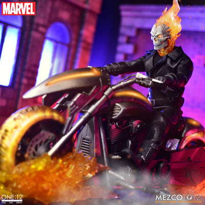 Mezco One-12 Collective Marvel Ghost Rider & Hell Cycle Action Figure Set