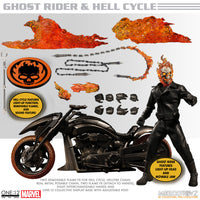 Mezco One-12 Collective Marvel Ghost Rider & Hell Cycle Action Figure Set