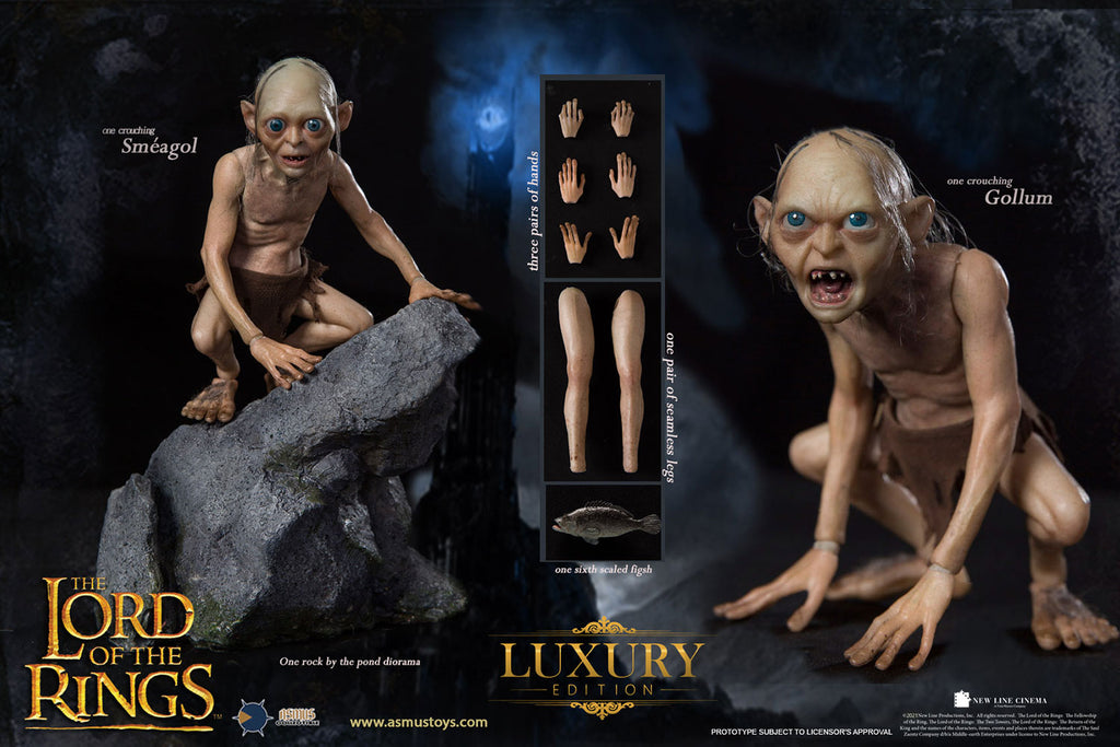 Asmus Toys and Sideshow Gollum (Smeagol) Luxury Edition Sixth Scale Figure