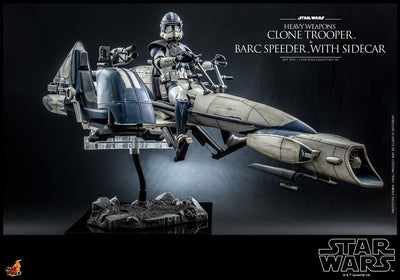 Hot Toys Heavy Weapons Clone Trooper & BARC Speeder w/ Sidecar Sixth Scale Figure