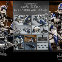 Hot Toys Heavy Weapons Clone Trooper & BARC Speeder w/ Sidecar Sixth Scale Figure