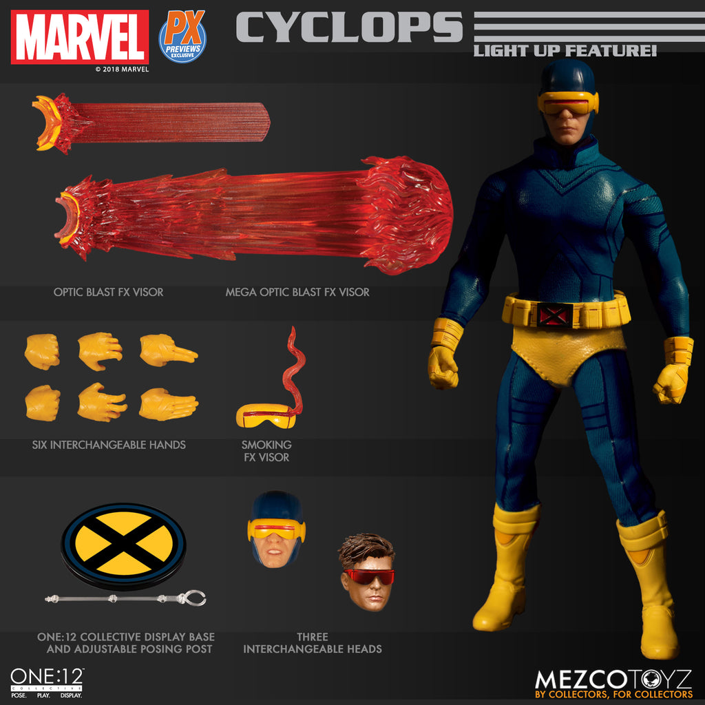 Mezco One-12 Collective Marvel Previews Exclusive Cyclops Action