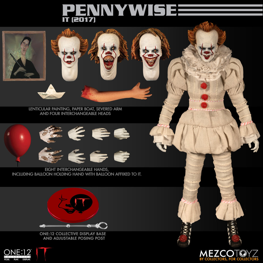 Mezco One-12 Collective IT 2017 Pennywise Action Figure