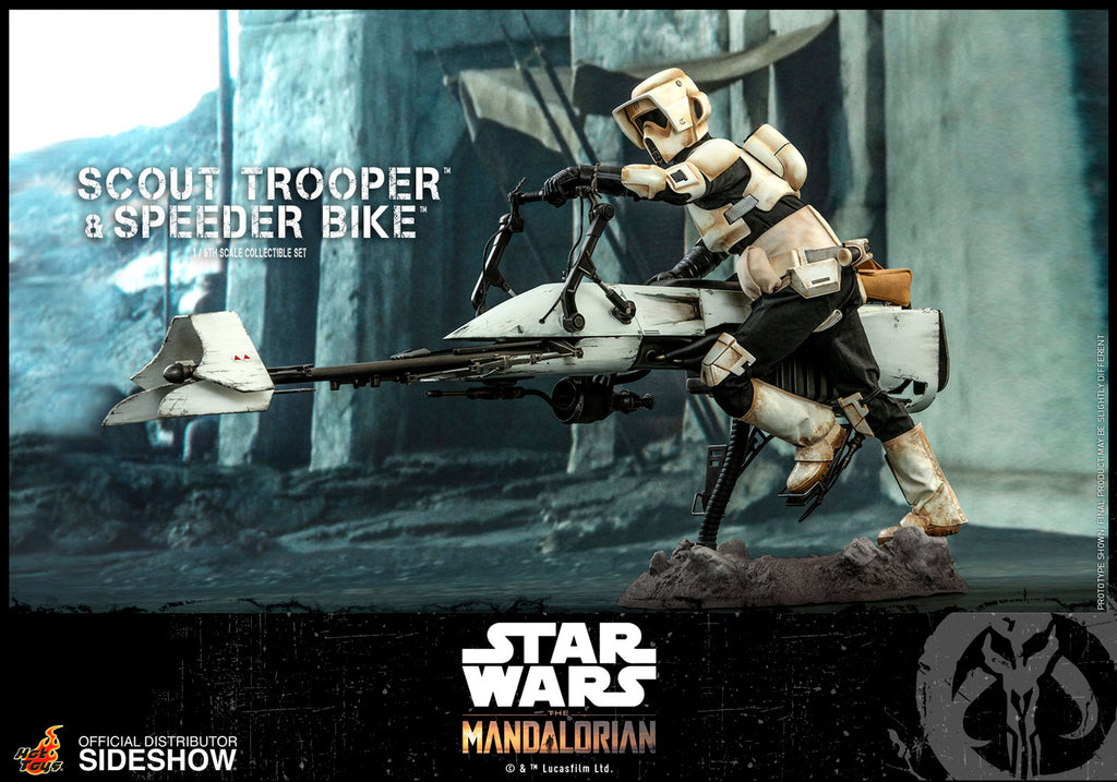 Hot Toys Scout Trooper and Speeder Bike Mandalorian Sixth Scale Figure Set