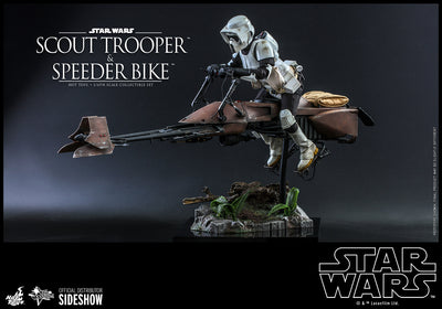 Hot Toys Scout Trooper and Speeder Bike Return of the Jedi Sixth Scale Figure Set