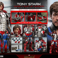 Hot Toys Tony Stark (Mark V Suit Up Version) Deluxe Sixth Scale Figure